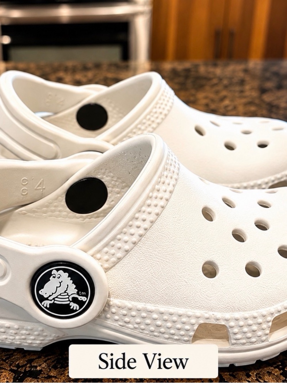 Crocs Classic Clog White Toddler C4 Size 4 Excellent Condition